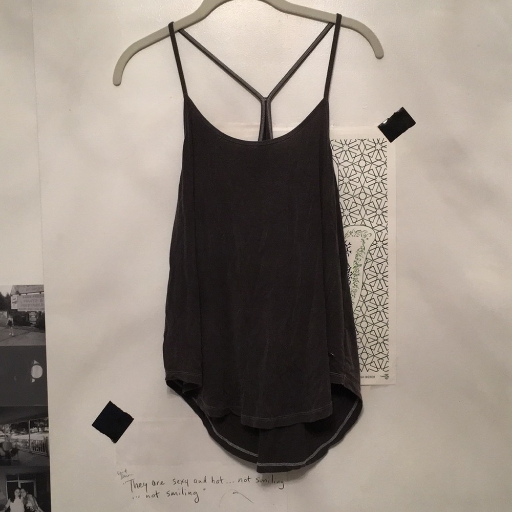 Loose gray American apparel tank